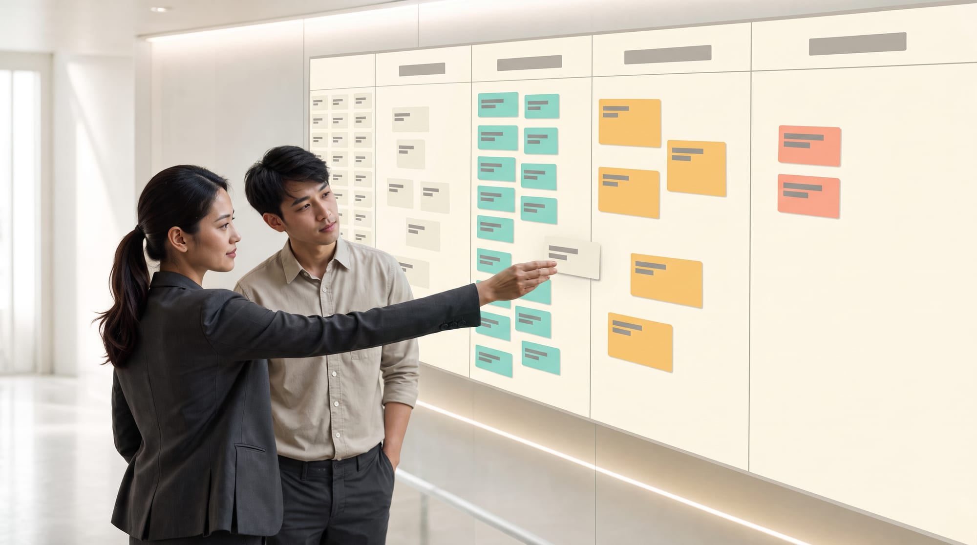 1つの職種の仕事を、Augment、Automate、Human-only、Stopのグループに分けるチーム