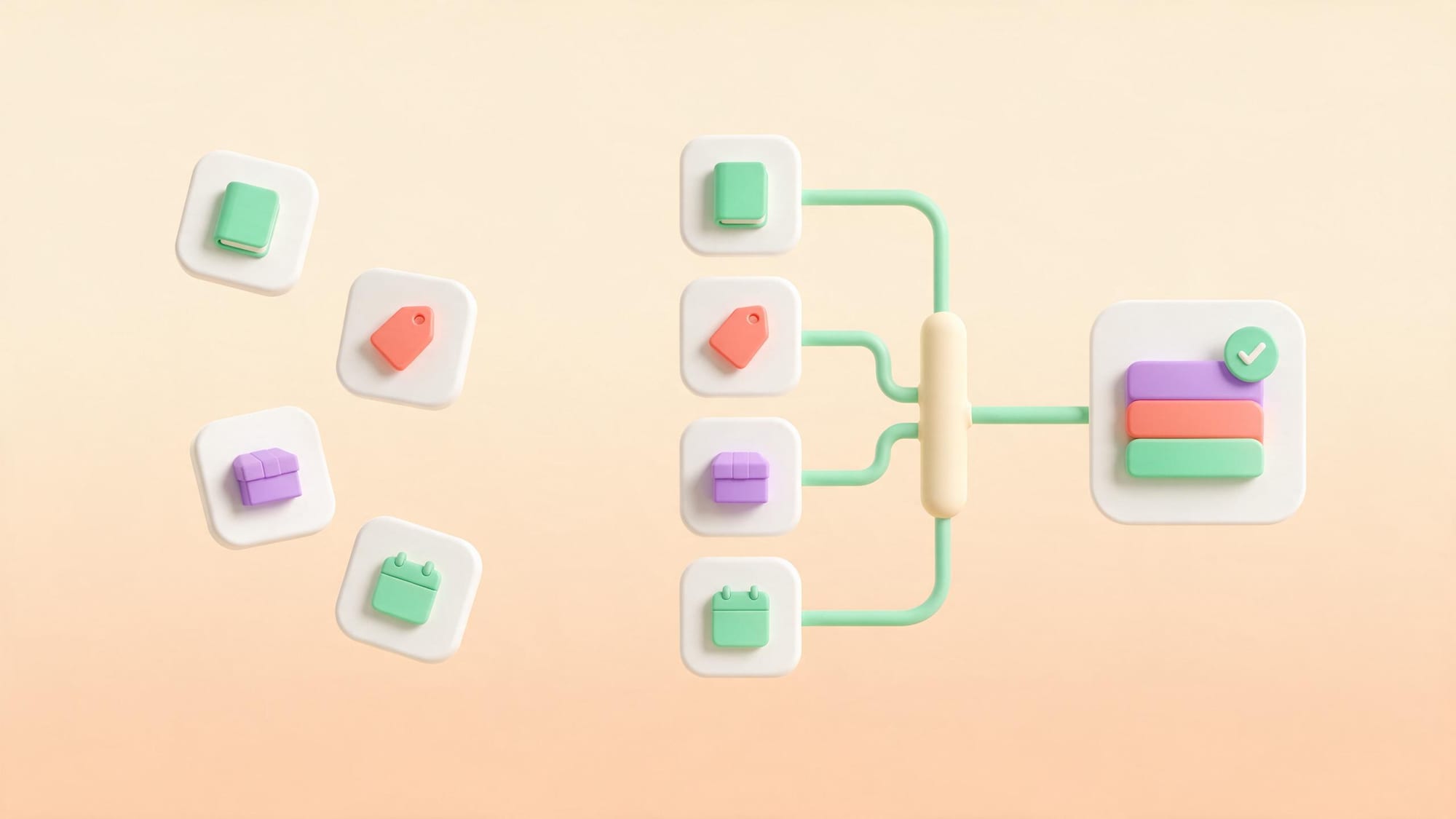 เปรียบเทียบเครื่องมือที่กระจัดกระจายกับ Workflow ที่เชื่อมผ่านข้อมูลกลางและมีจุดติดตามผล