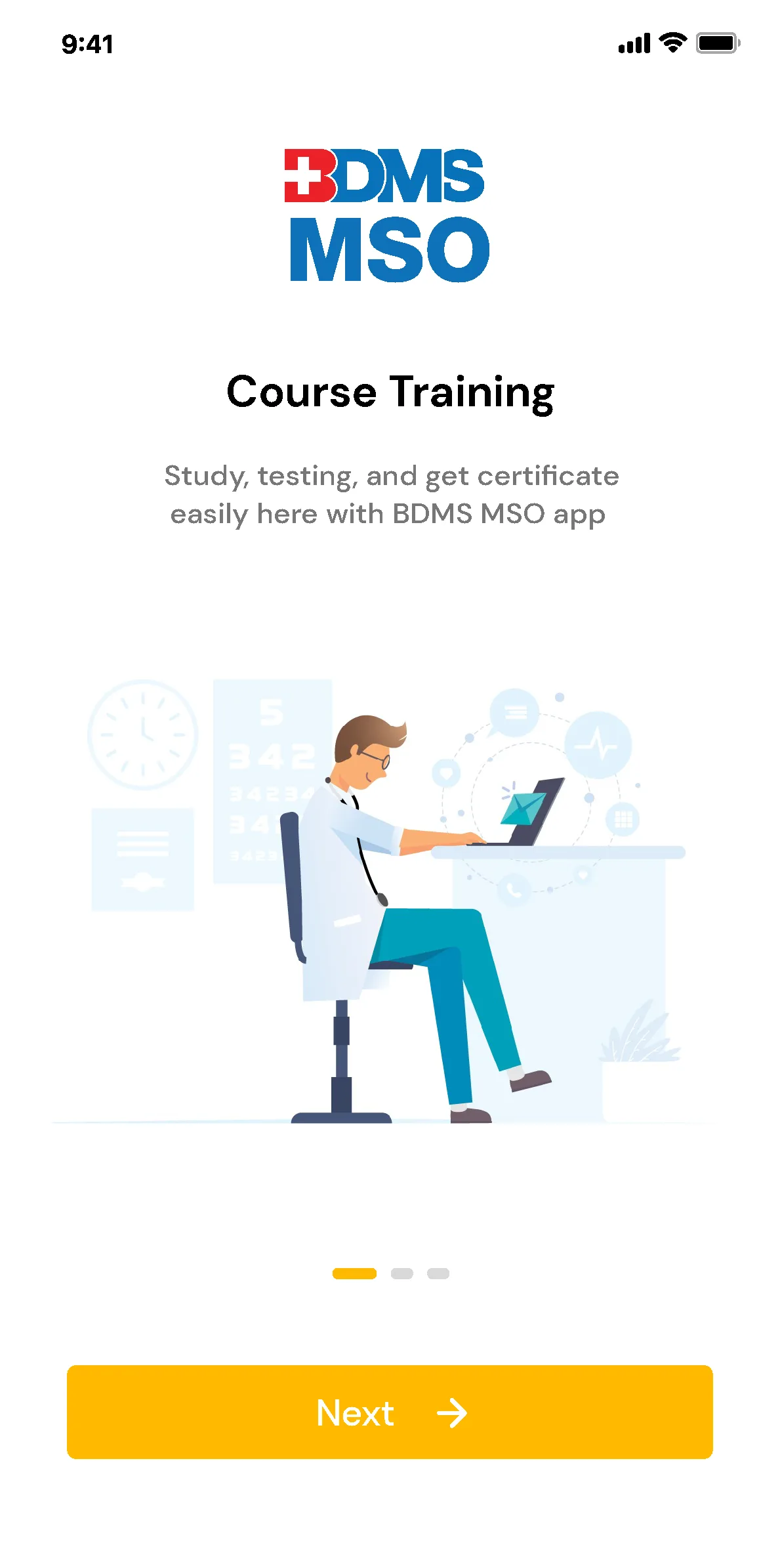 แอป: หน้าแนะนำ Course Training